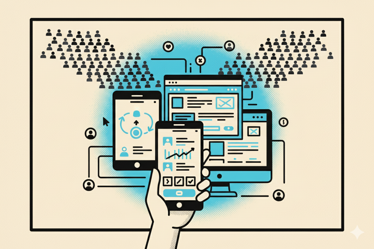 Seamless user experience illustration